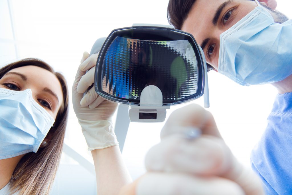 woman at the dentist in brampton